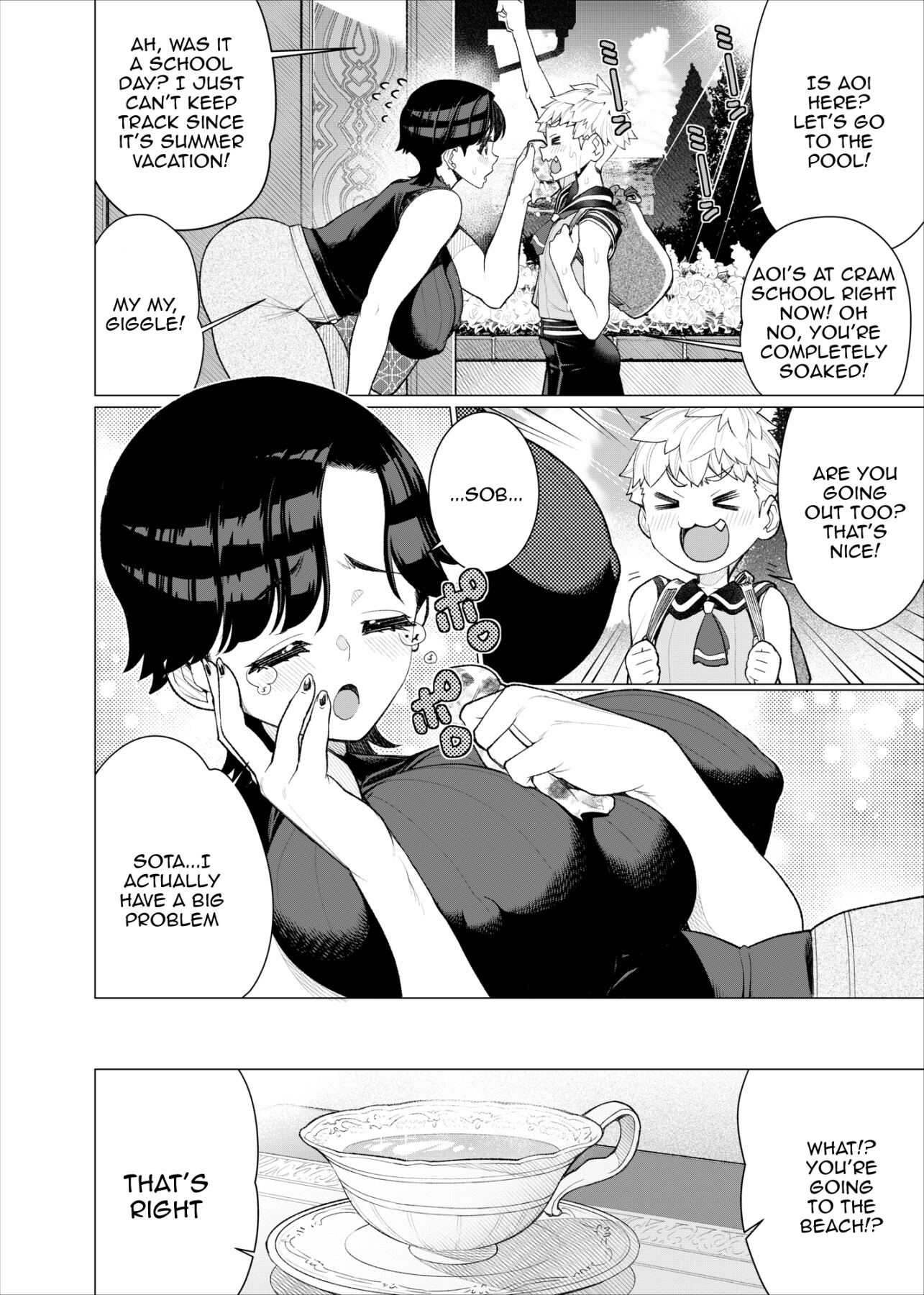 Hentai Manga Comic-My Friend's Mother in a Slingshot Bikini! -  Story About An Unrivaled Shota Has Outdoor Sex With a MILF in an Erotic Swimsuit-Read-3